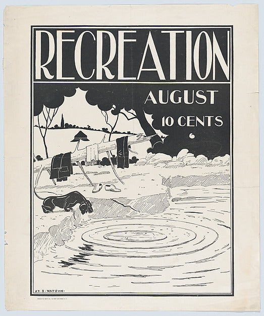 Recreation: August n.d.-Henry Sumner Watson, Poster Print