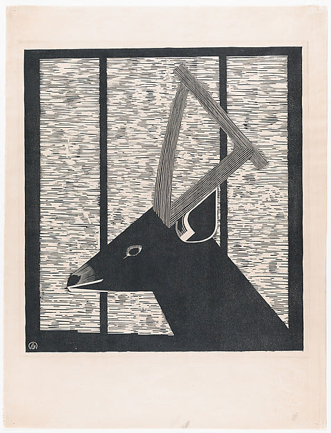 Samuel Jessurun de Mesquita:Sambar Deer 1928-16x12"(A3) Poster
