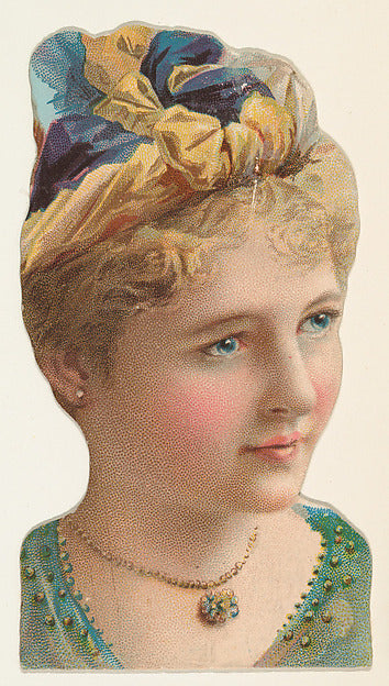 :Actress wearing blue and yellow unstructured hat from Stars-16x12"(A3) Poster