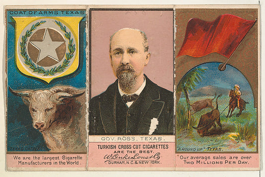 :Governor Ross Texas from "Governors Arms Etc." series  issu-16x12"(A3) Poster