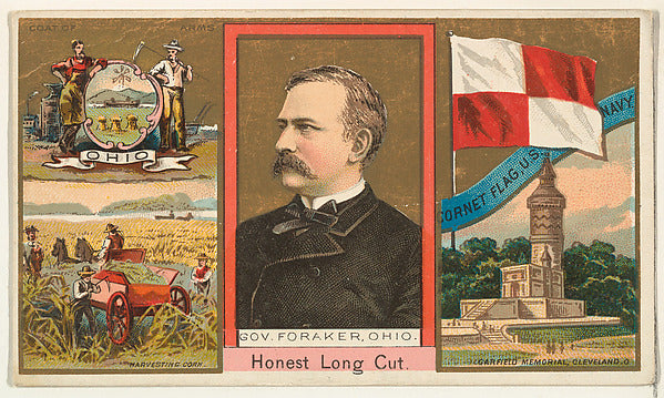 :Governor Foraker Ohio from "Governors Arms Etc." series  is-16x12"(A3) Poster