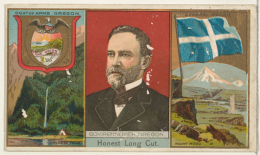 :Governor Pennoyer Oregon from "Governors Arms Etc." series -16x12"(A3) Poster