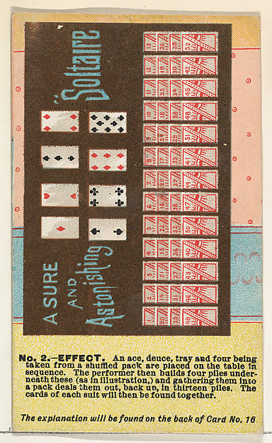 :Number 2 A Sure and Astonishing Soltaire from the Tricks wi-16x12"(A3) Poster