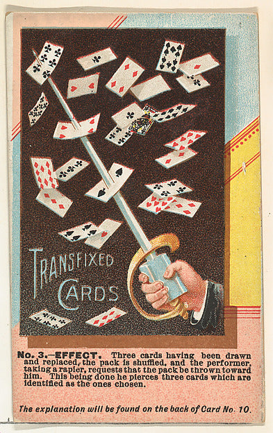 :Number 3 Transfixed Cards from the Tricks with Cards series-16x12"(A3) Poster