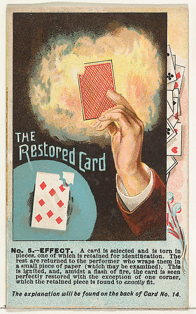 :Number 5 The Restored Card from the Tricks with Cards serie-16x12"(A3) Poster