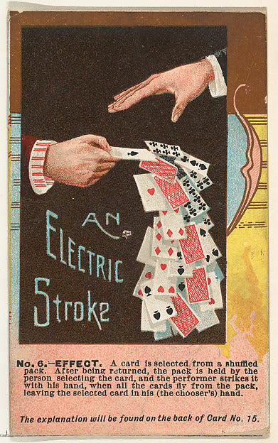 :Number 6 An Electric Stroke from the Tricks with Cards seri-16x12"(A3) Poster