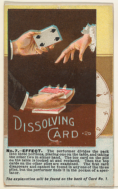 :Number 7 Dissolving Card from the Tricks with Cards series -16x12"(A3) Poster