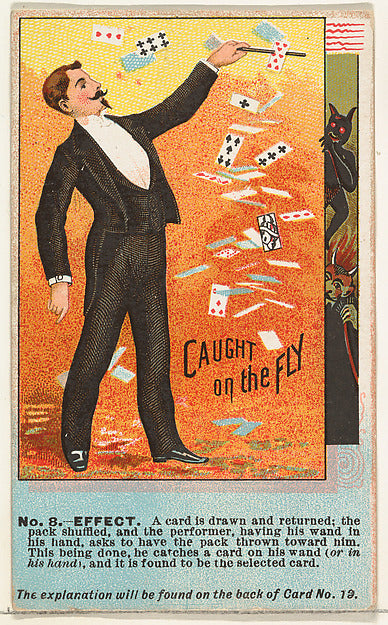 :Number 8 Caught on the Fly from the Tricks with Cards serie-16x12"(A3) Poster