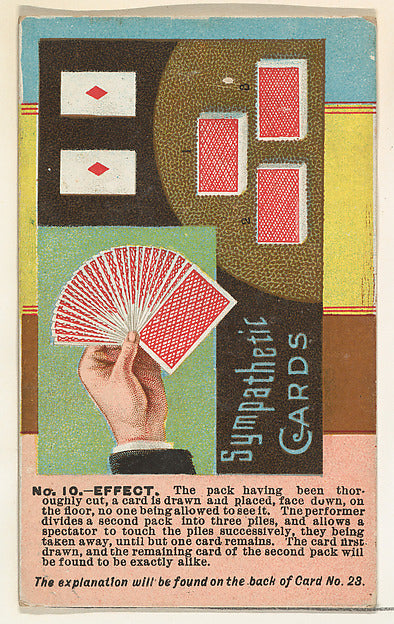 :Number 10 Sympathetic Cards from the Tricks with Cards seri-16x12"(A3) Poster