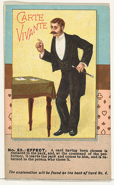 :Number 23 Carte Vivante from the Tricks with Cards series i-16x12"(A3) Poster