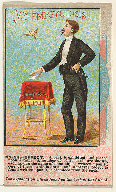 :Number 24 Metempsychosis from the Tricks with Cards series -16x12"(A3) Poster