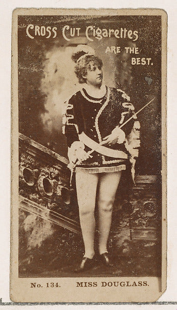 :Card Number 134 Miss Douglass from the Actors and Actresses-16x12"(A3) Poster
