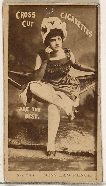 :Card Number 236 Miss Lawrence from the Actors and Actresses-16x12"(A3) Poster