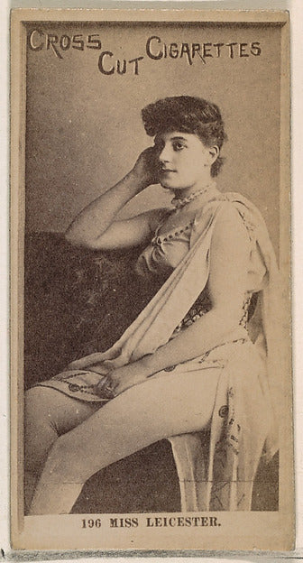 :Card Number 196 Miss Leicester from the Actors and Actresse-16x12"(A3) Poster