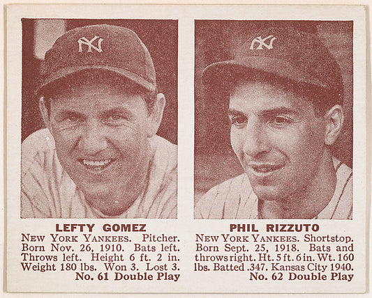 :Lefty Gomez Phil Rizzuto-16x12"(A3) Poster