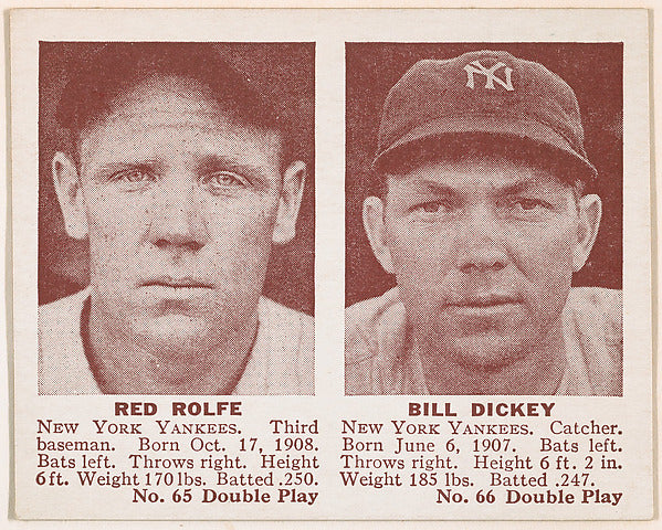:Red Rolfe Bill Dickey-16x12"(A3) Poster