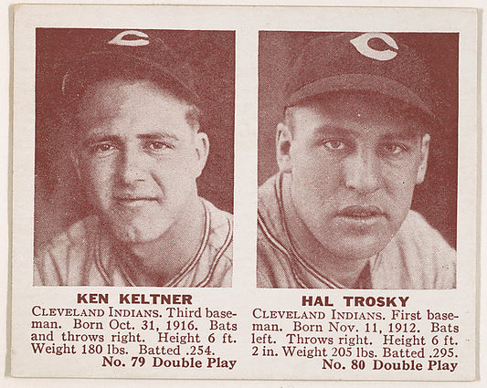 :Ken Keltner Hal Trosky-16x12"(A3) Poster