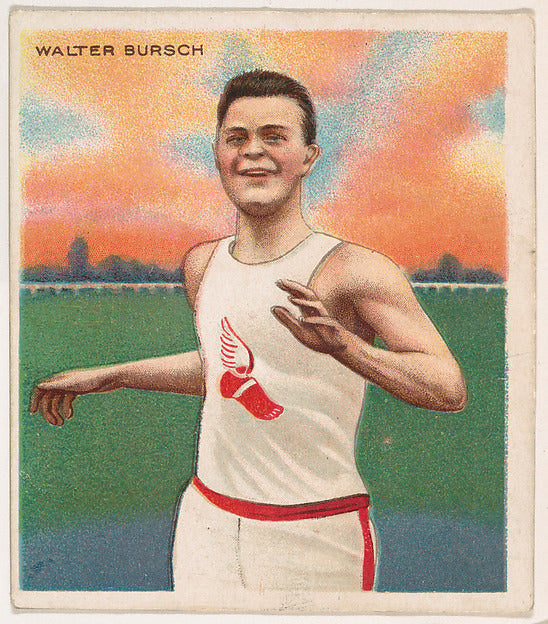 Mecca Cigarettes:Walter Bursch Track and Field from Mecca & -16x12"(A3) Poster