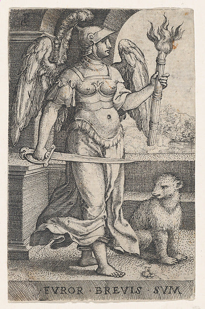 Georg Pencz:Wrath  from The Seven Vices -16x12"(A3) Poster
