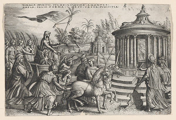 Georg Pencz:The Triumph of Chastity on Love from the Triumph-16x12"(A3) Poster