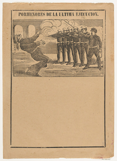 José Guadalupe Posada:Broadsheet showing a blindfolded man b-16x12"(A3) Poster