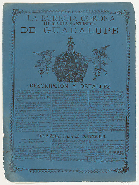 ? José Guadalupe Posada:Broadsheet relating to the crown of -16x12"(A3) Poster