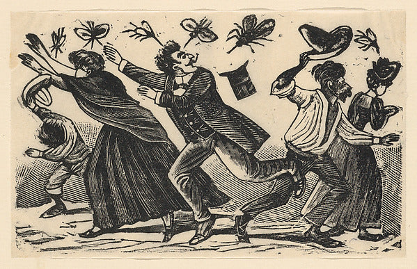José Guadalupe Posada:The American Mosquito c1900–1910-16x12"(A3) Poster