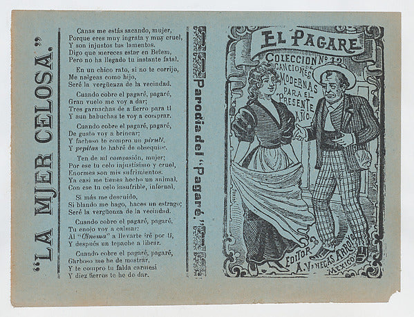 José Guadalupe Posada:Cover for 'El Pagare' a man holding a -16x12"(A3) Poster