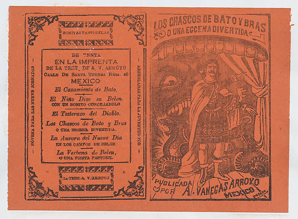 José Guadalupe Posada:Cover for 'Los Chascos de Bato y Bras -16x12"(A3) Poster