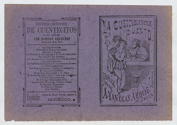 José Guadalupe Posada:Cover for 'La Cubicubianita Cuento' a -16x12"(A3) Poster