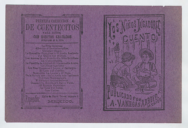 José Guadalupe Posada:Cover for 'Los Niños Jugadores' two yo-16x12"(A3) Poster
