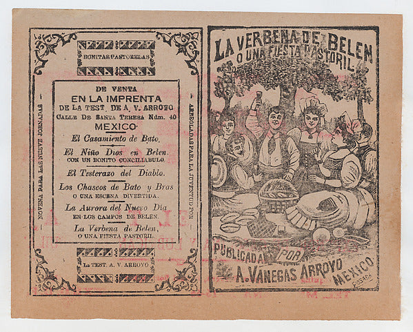 José Guadalupe Posada:Cover for 'La Verbena de Belen o Una F-16x12"(A3) Poster