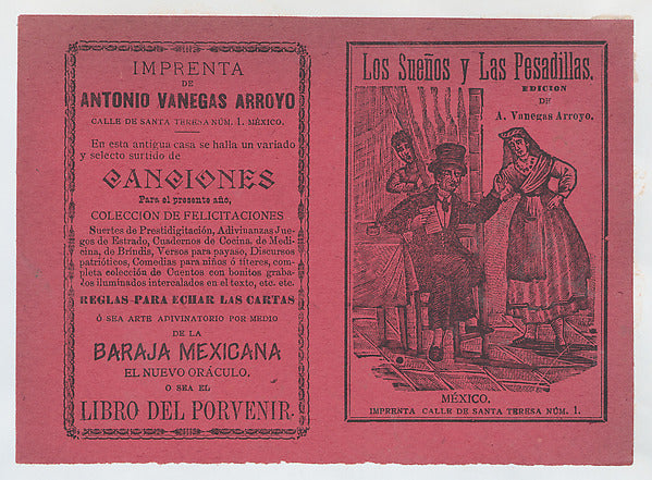 José Guadalupe Posada:Cover for 'Los Sueños y Las Pesadillas-16x12"(A3) Poster