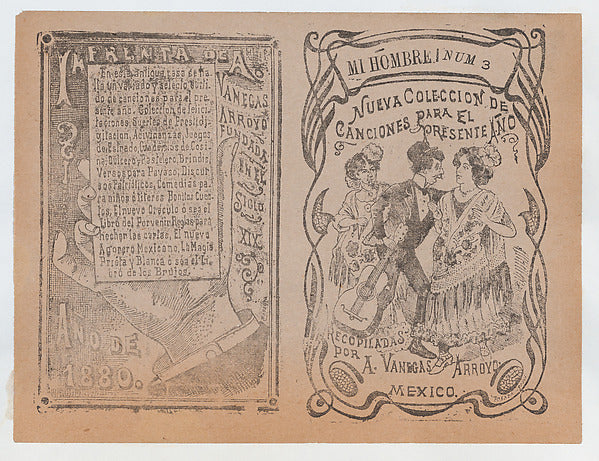 José Guadalupe Posada:Cover for 'Nueva Coleccion de Cancione-16x12"(A3) Poster