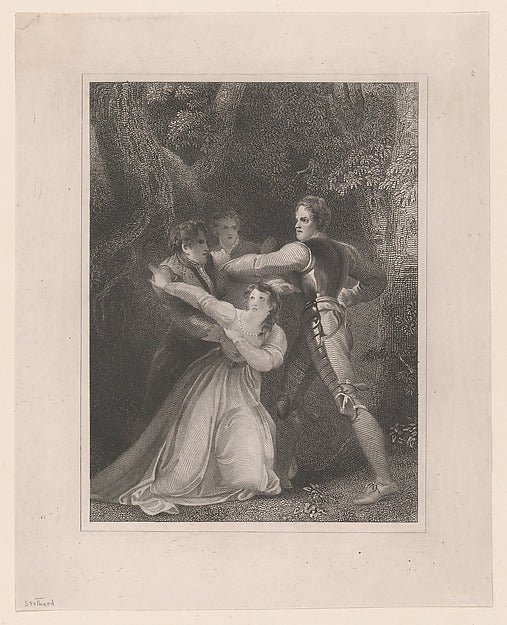 After Thomas Stothard:Two Gentlemen of Verona 1823-16x12"(A3) Poster