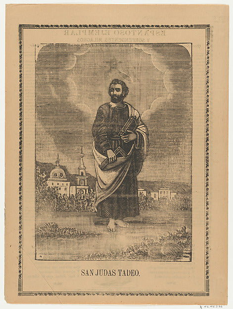 Anonymous:Broadsheet depicting Saint Judas Thaddeus 1905-16x12"(A3) Poster