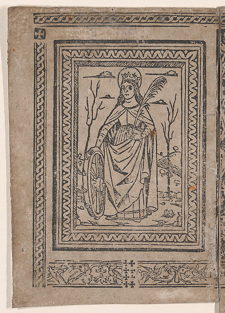 Anonymous, Italian - Saint Catherine of Alexandria from the 'L, Poster Print Wall Art