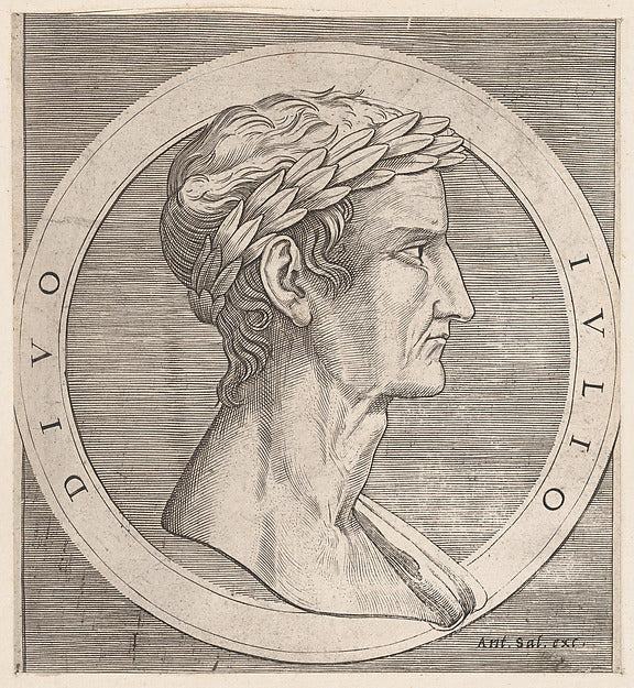 Speculum Romanae Magnificentiae -  Julius Caesar  from The Twelv,  Poster Print Wall Art