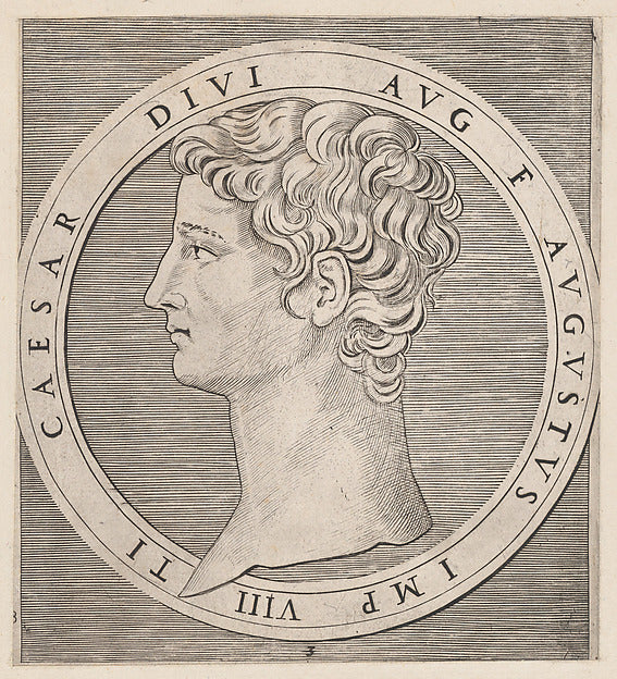 Speculum Romanae Magnificentiae -  Tiberius  from The Twelve Cae,  Poster Print Wall Art