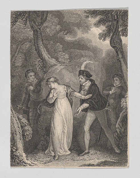 After John Massey Wright:Silvia Proteus Valentine and Julia -16x12"(A3) Poster