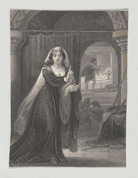 After Henry Corbould:Lady Macbeth Macbeth and the Murder of -16x12"(A3) Poster