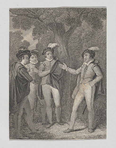 After John Massey Wright:Dumain Biron the King and Longavill-16x12"(A3) Poster