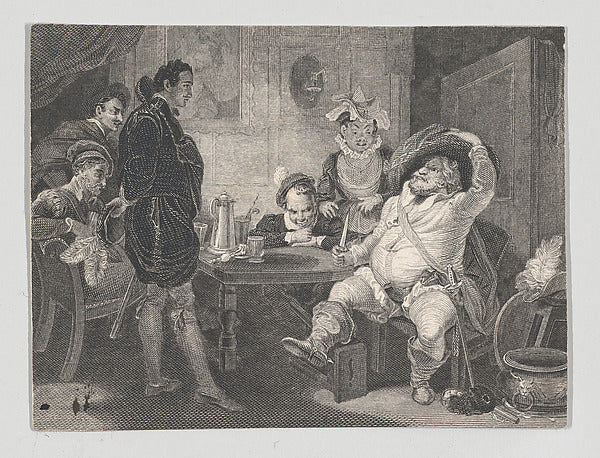 After Robert Smirke:Boar's Head Tavern: Prince Hal Falstaff -16x12"(A3) Poster