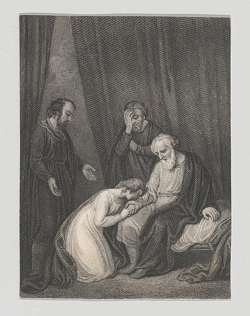 After John Massey Wright:Cordelia and King Lear 1825–40-16x12"(A3) Poster