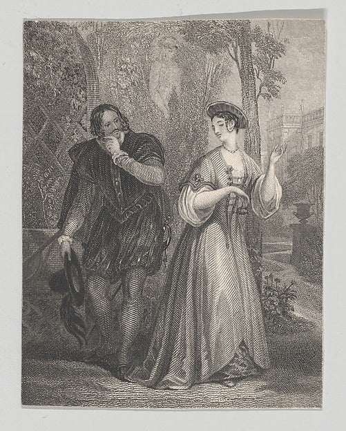 After Philip Francis Stephanoff:Beatrice and Benedick 1825–4-16x12"(A3) Poster