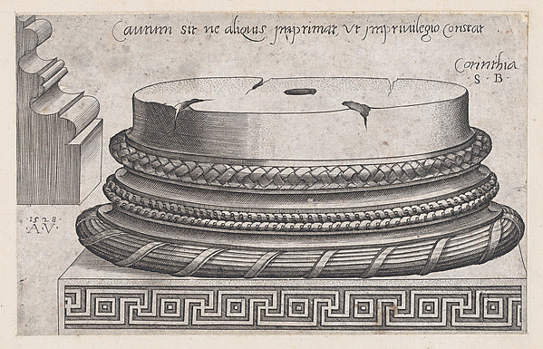 Speculum Romanae Magnificentiae -  Corinthian base 1528-Agostino,  Poster Print Wall Art