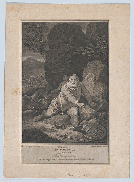 After Robert Smirke:Falstaff Rising Slowly June 4, 1794-16x12"(A3) Poster
