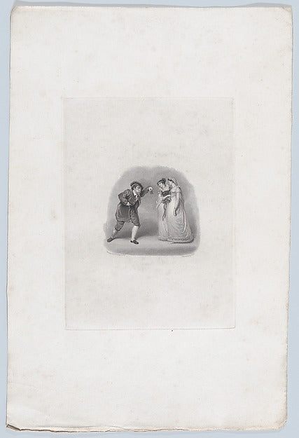 After Henry Perronet Briggs:Dromio Adriana and Luciana 1827-16x12"(A3) Poster