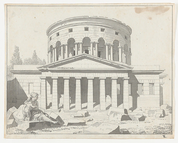 Christoffer Wilhelm Eckersberg:View of the Barrière de la Vi-16x12"(A3) Poster