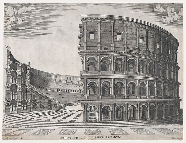 Speculum Romanae Magnificentiae -  The Colosseum 1581-Giovanni A,  Poster Print Wall Art